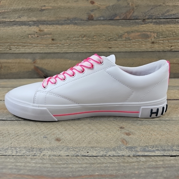 Tommy Hilfiger Women's White/Fuschia Sneakers NEW - Picture 7 of 11